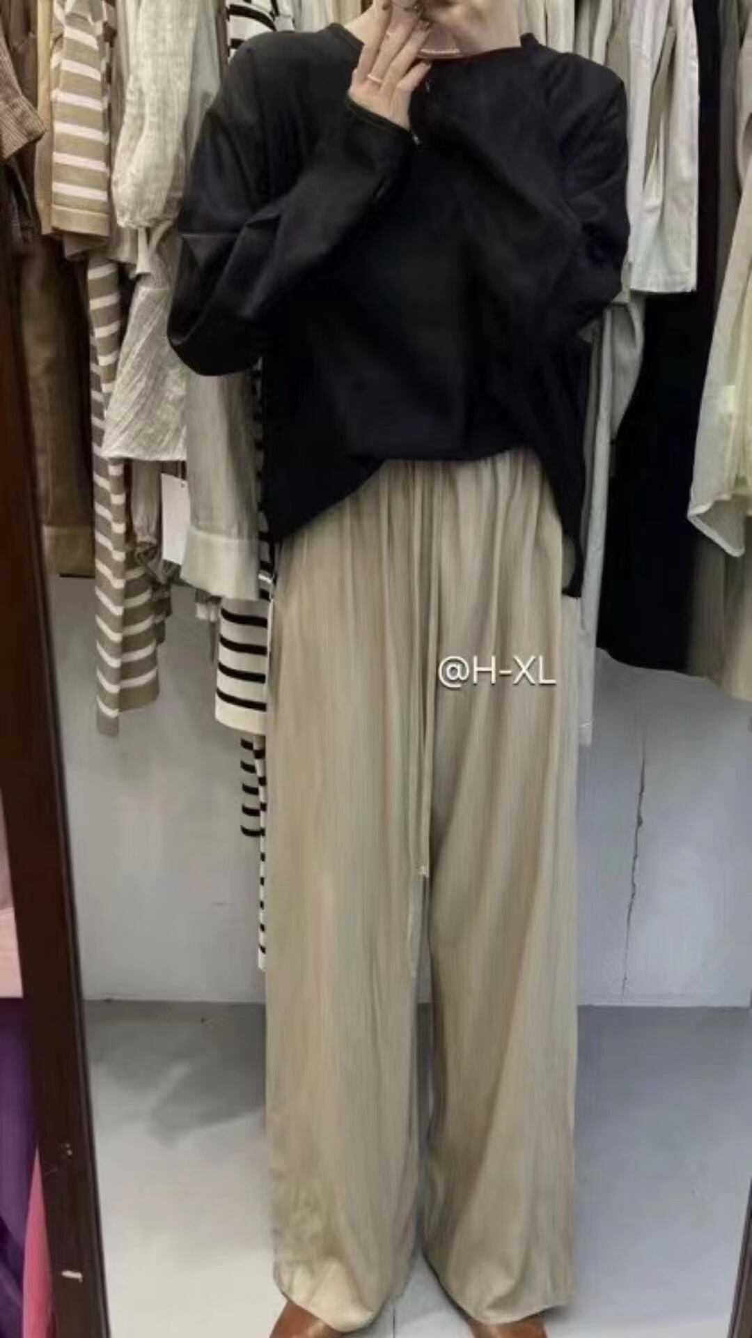 リラックスワイドパンツ　AJ22085-112