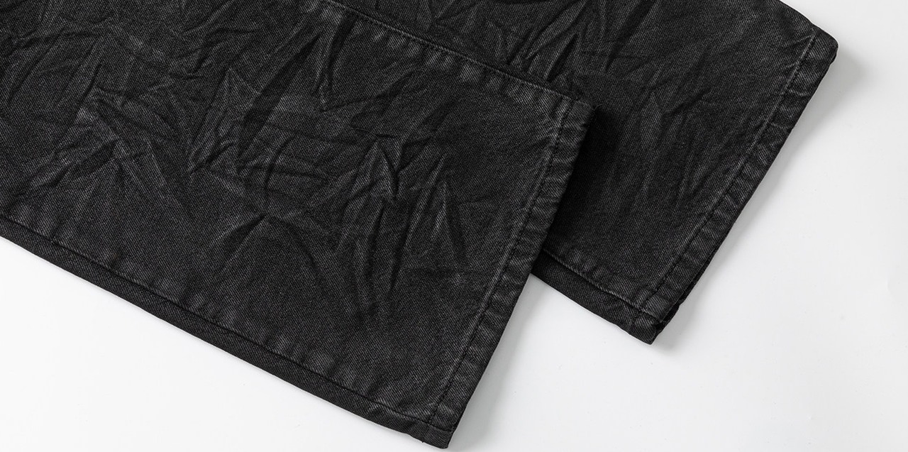 FRKM SCD 26AW ワックスコーティング 3D立体加工 スリムストレート デニムパンツ