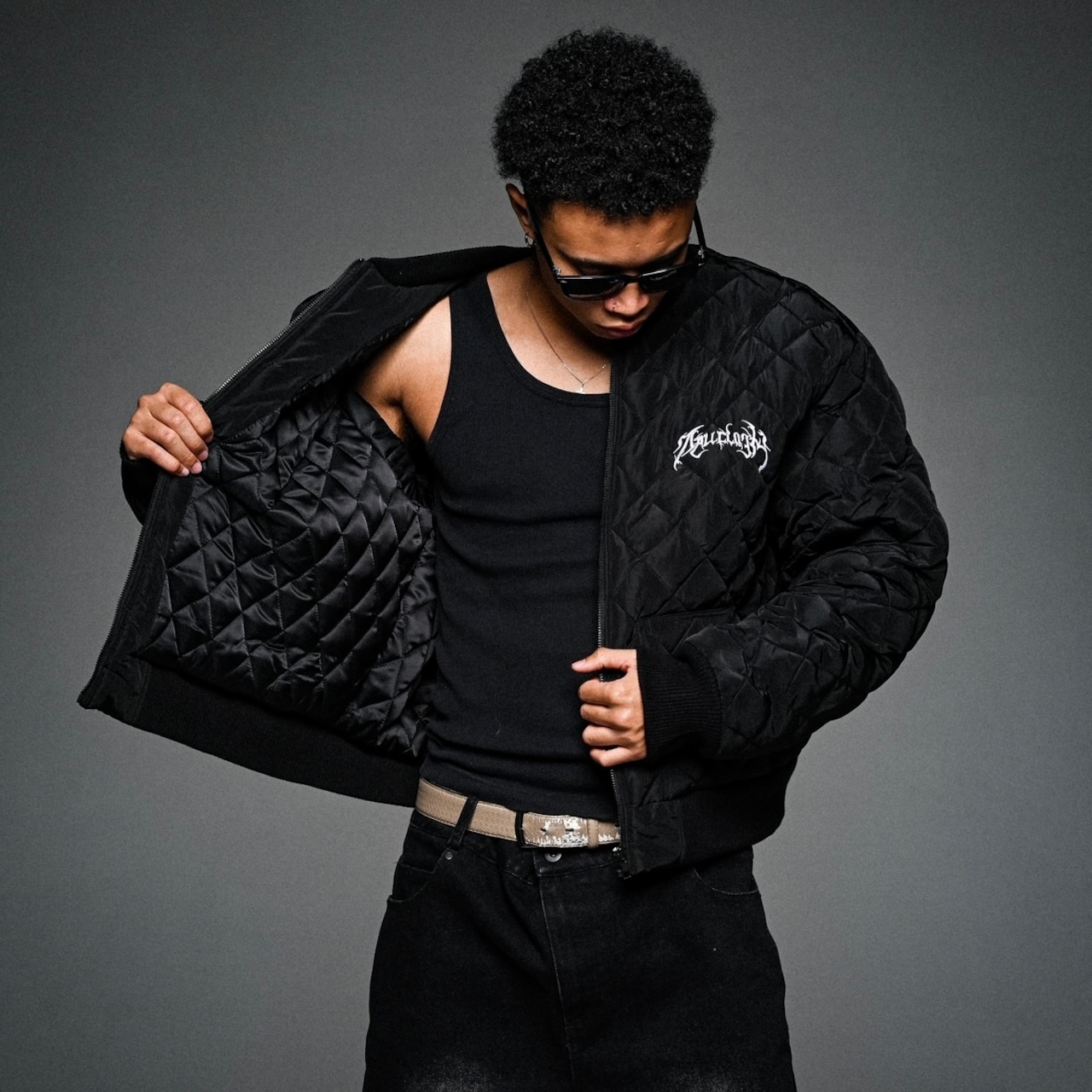 METAL LOGO LUXURY QUILTED JACKET