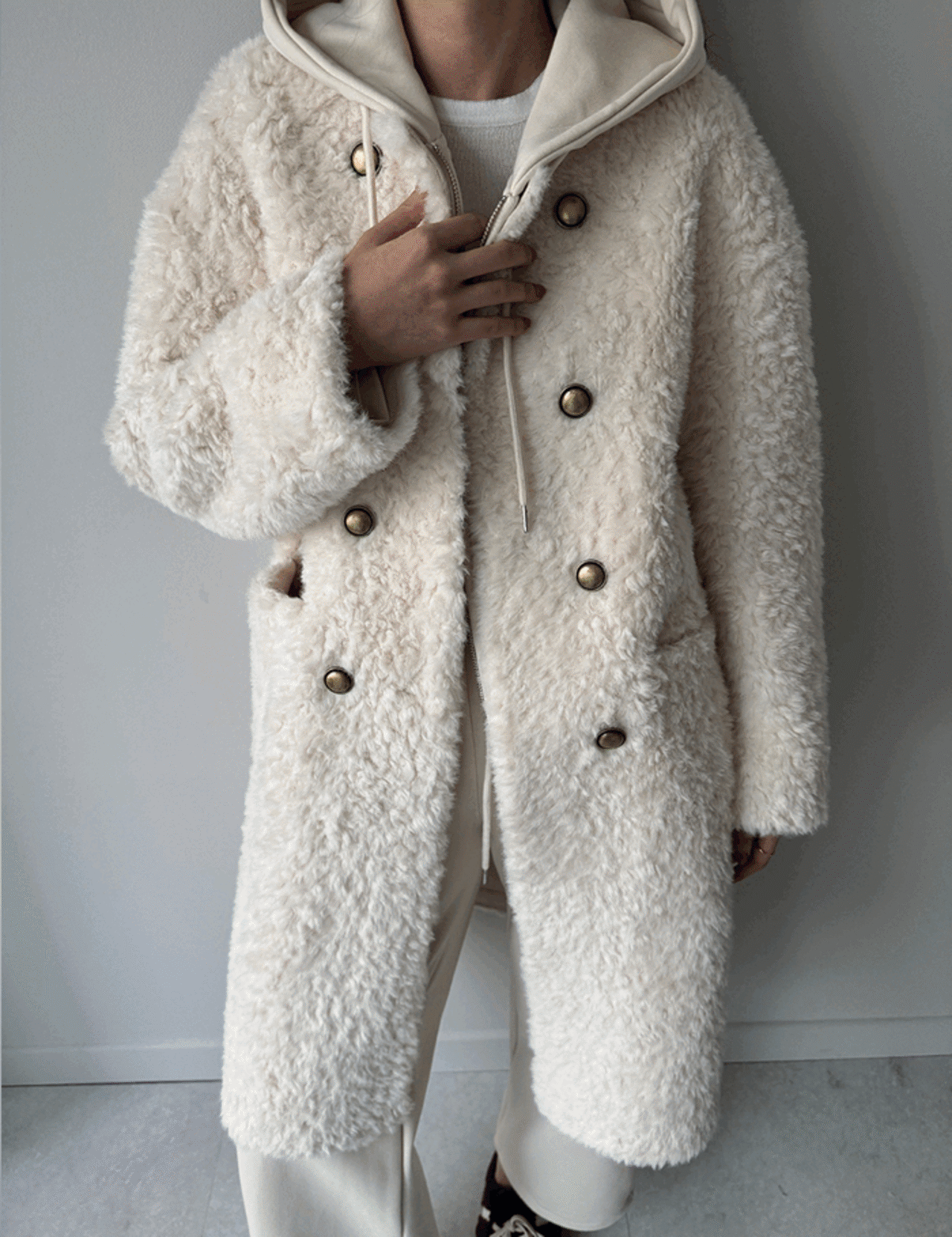 【新作5％OFF・3日間】Wool Long Boa Coat_4colors