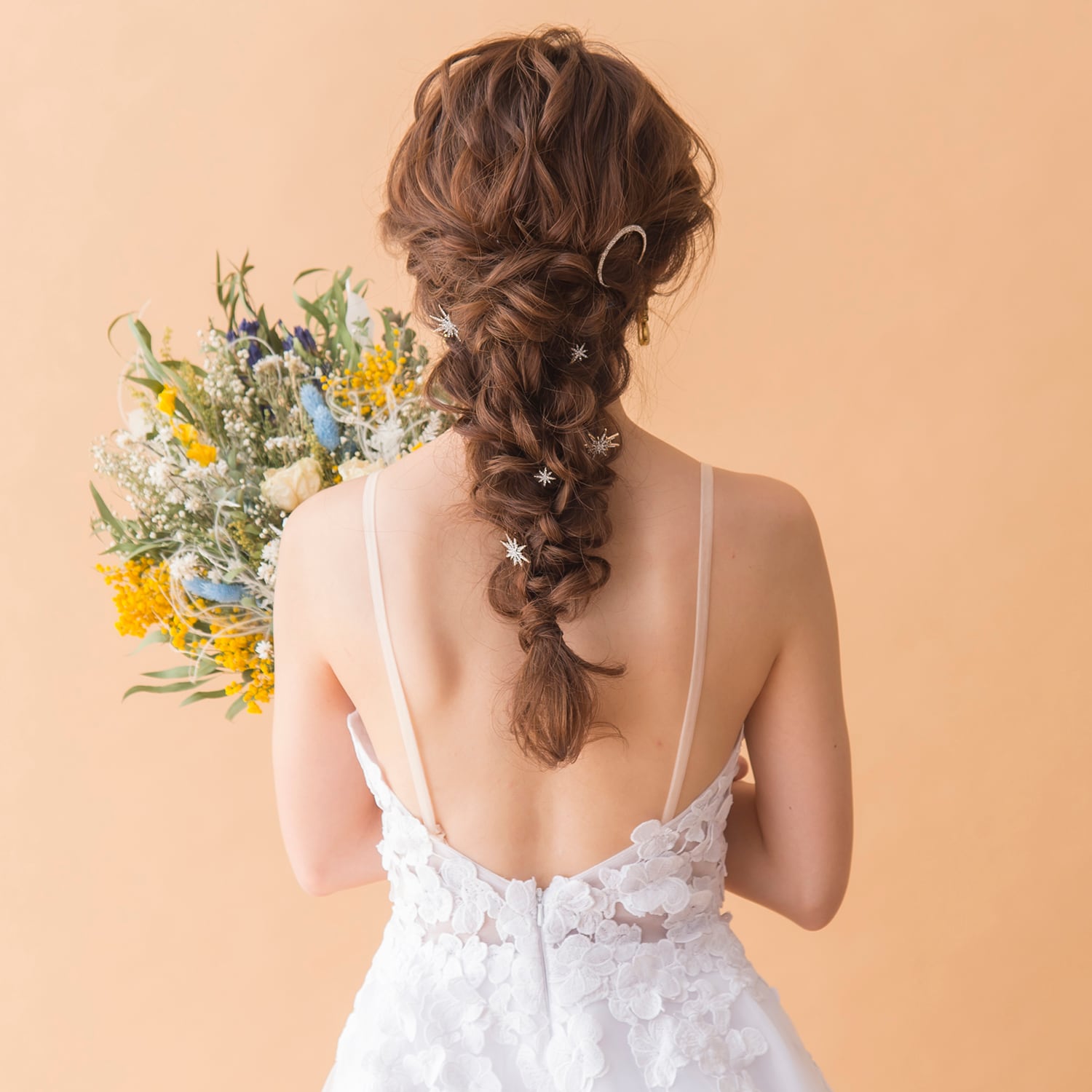 H-126 Antique Gold Stardustヘアピン7本セット＜ゴールド