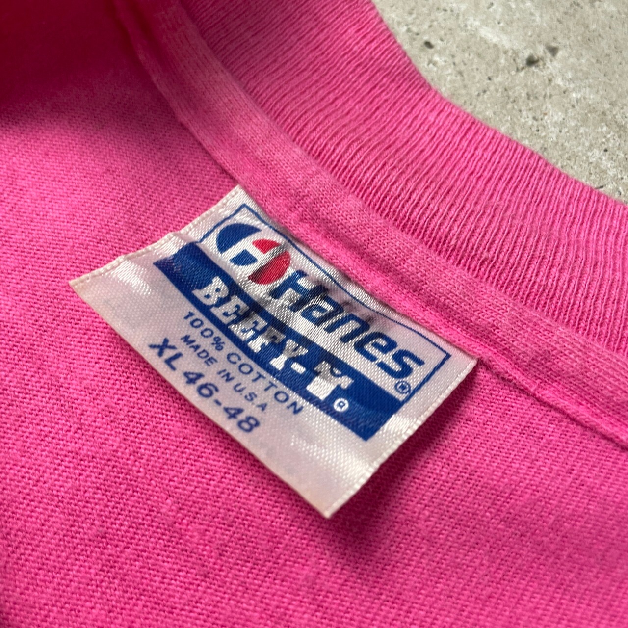 80年代 USA製 Hanes ヘインズ シングルステッチ 無地 ブランクTシャツ 