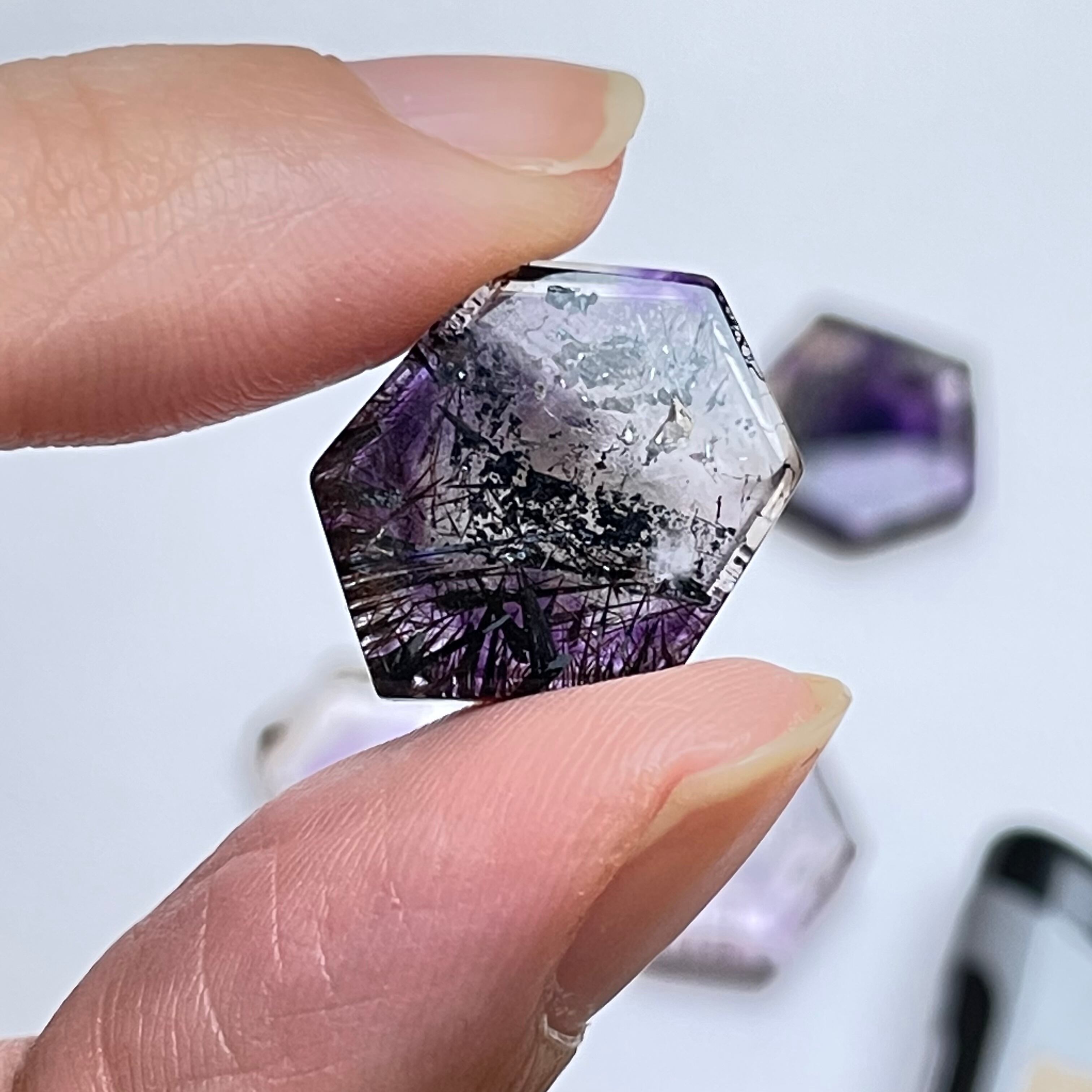 トラピッチェ アメジスト✨ 紫水晶 穴あき パーツ 原石 トラピッチェ