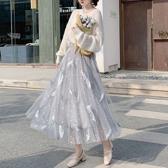 フェザーチュールスカート(3色)10290