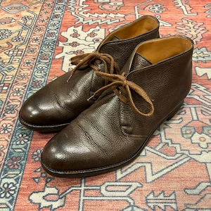 EDWARD GREEN GRAIN LEATHER CHUKKA BOOTS《7 1/2 D》
