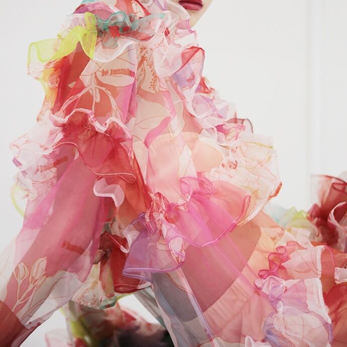 ジャスミン　赤ワンピース ジャスミン 赤ワンピース ワンピース 中国風ジャスミン手書き