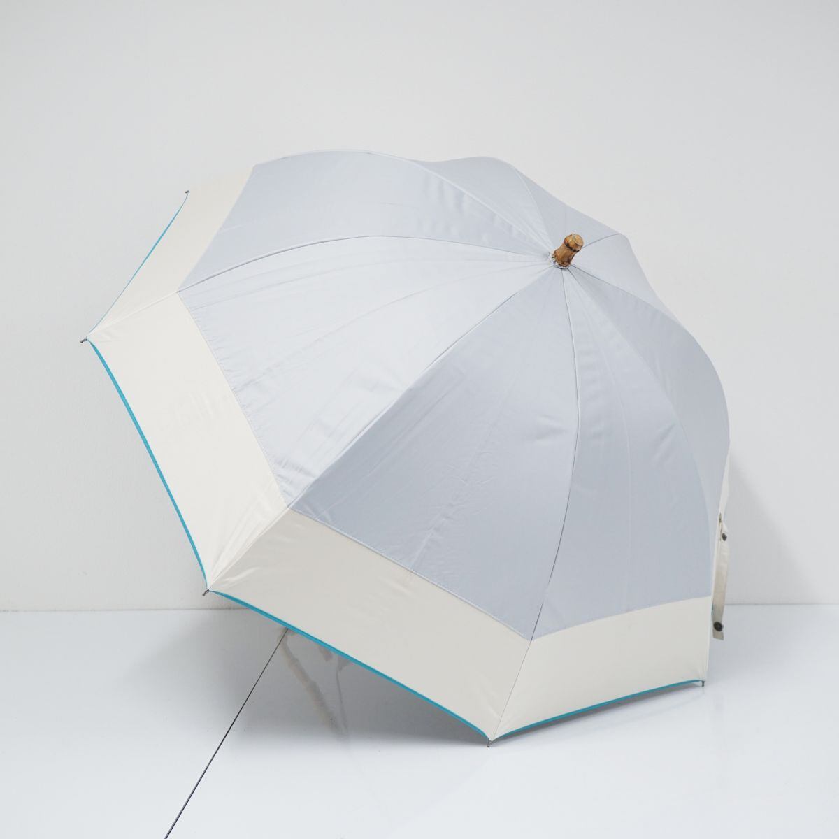 LANVIN ランバン　晴雨兼用折りたたみ傘 バイカラーローズ刺繍 晴雨兼用折りたたみ傘 'バイカラーローズ刺繍'