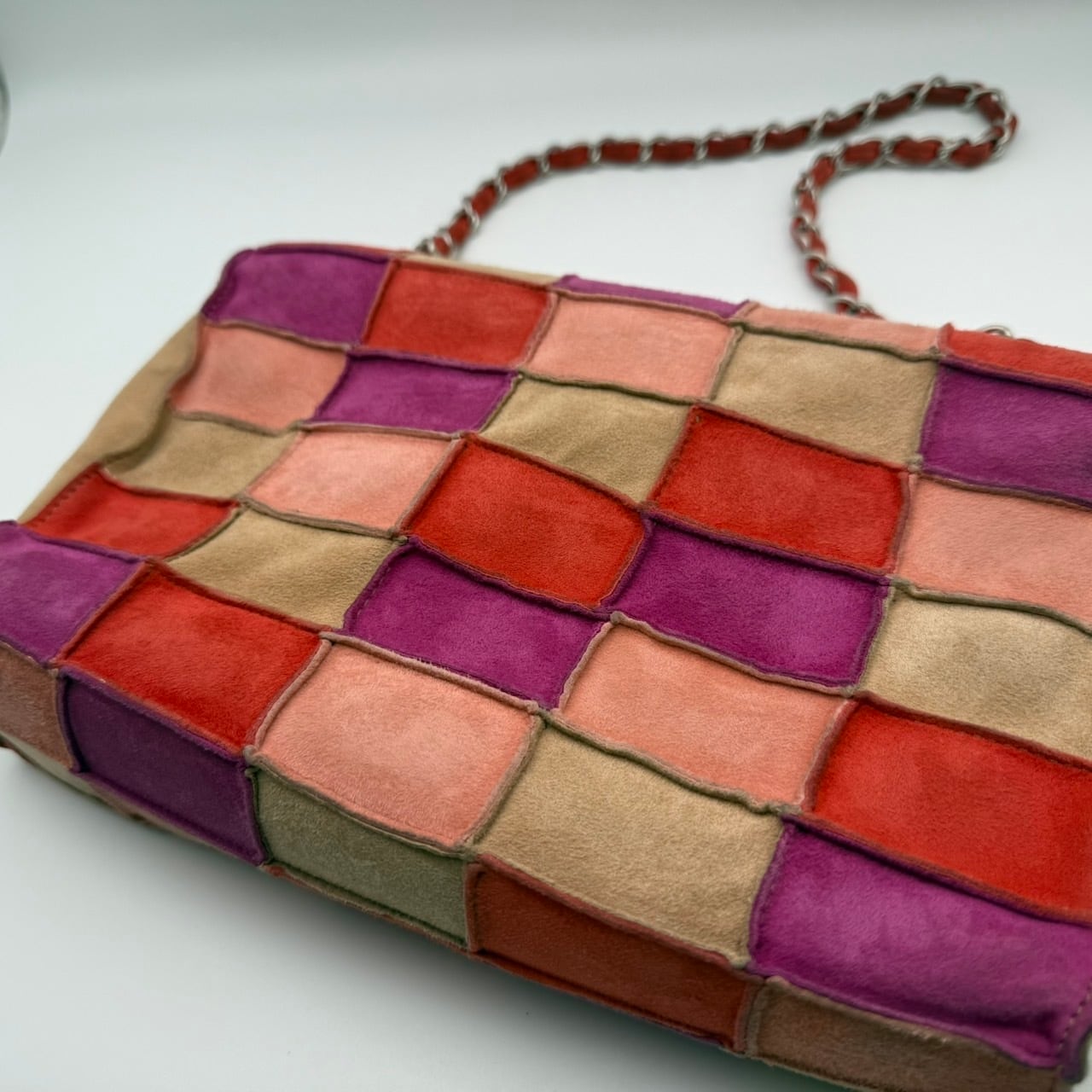 CHANEL シャネル チョコバー スエード チェーンショルダーバッグ 2.55