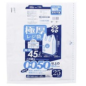 ハウスホールドジャパン 極厚レジ袋 厚さ0.050mm以上 特大 ホワイト 45L TT80 25枚入