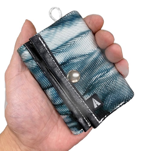 A WALLET（3つ折り/tri-fold type）・Tie Dye（Inner/Black×White）/コンパクトな3つ折り財布