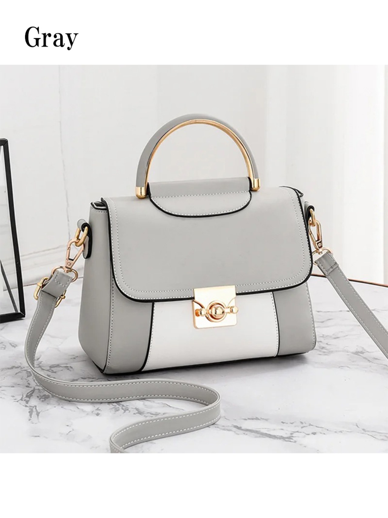 【0278】Bicolor Square Shoulder Hand Bag