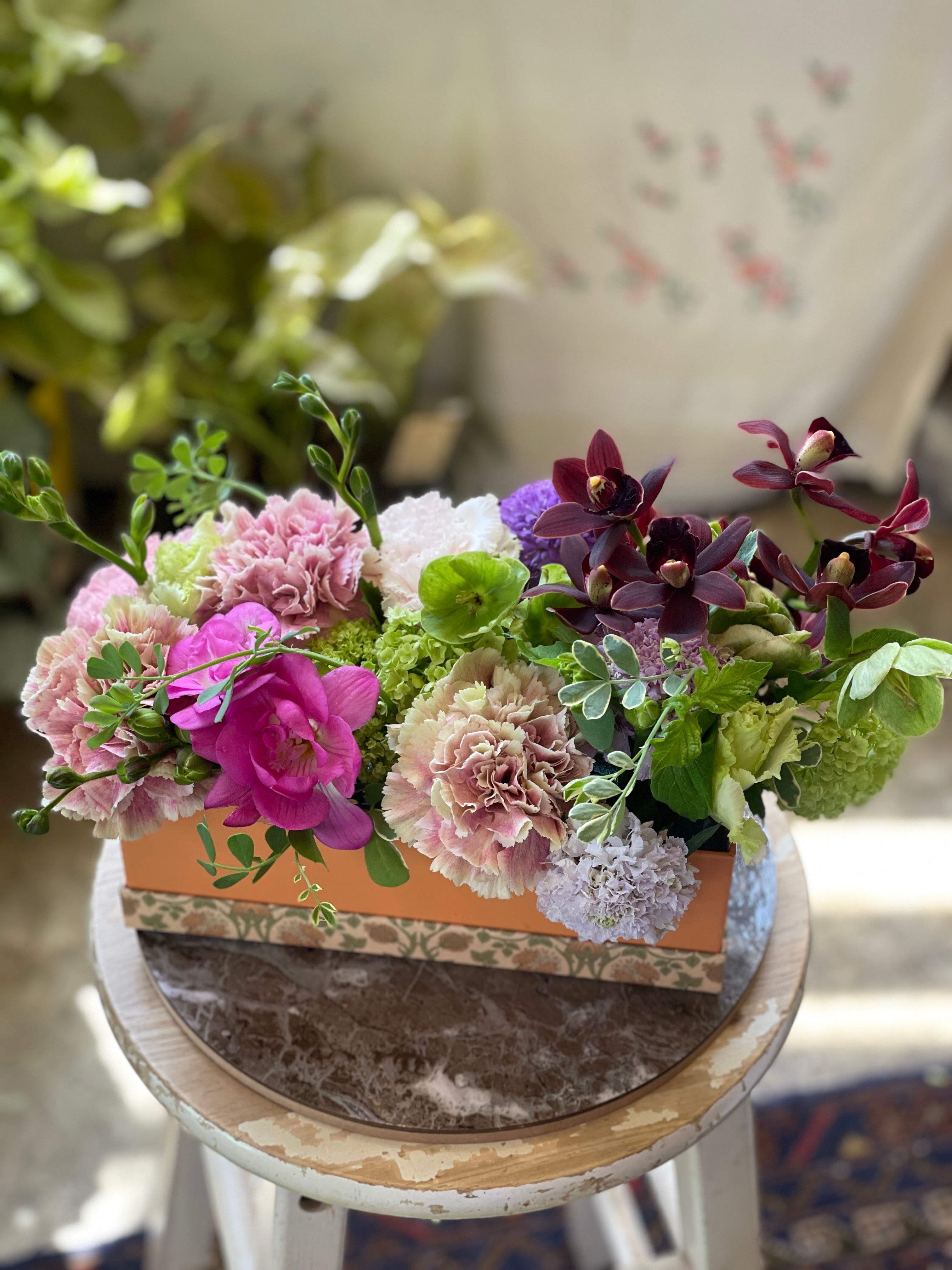 //♡antique♡box flower // for Mother's Day //