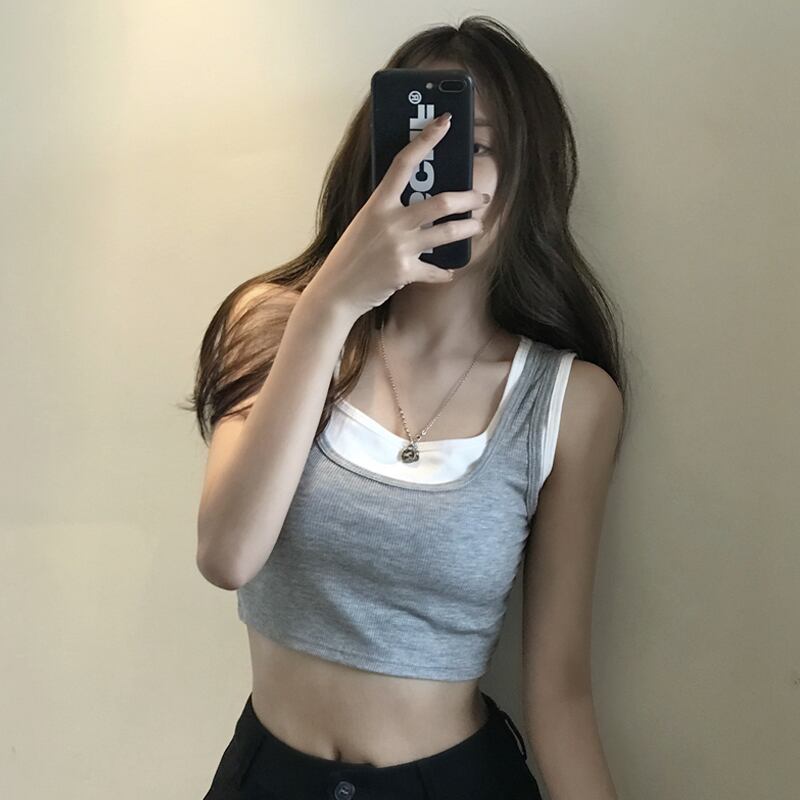 サマートップス ショート 夏物 試着室81537535704