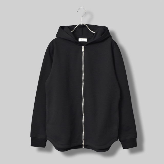 エアリードレスジップパーカー / Airy Dress Zip Hoodie #BLACK