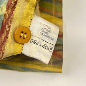 イタリア製 MISSONI ミッソーニ ストライプ 総柄 BD ボタンダウン 長袖シャツ 46/マルチ メンズ