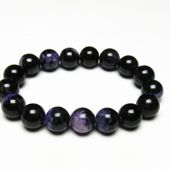 チャロアイト ブレスレット 12mm 一点物 メール便可 111-49242