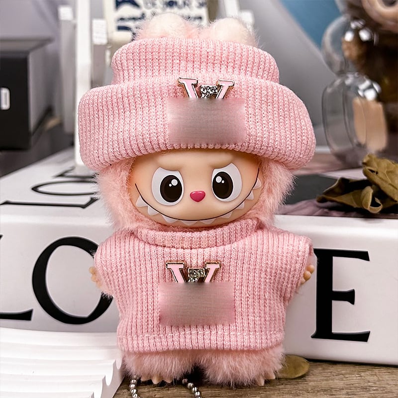 Labubu四代用 帽子+セーター ラブブ ぬいぐるみ おしゃれ セーター 2点