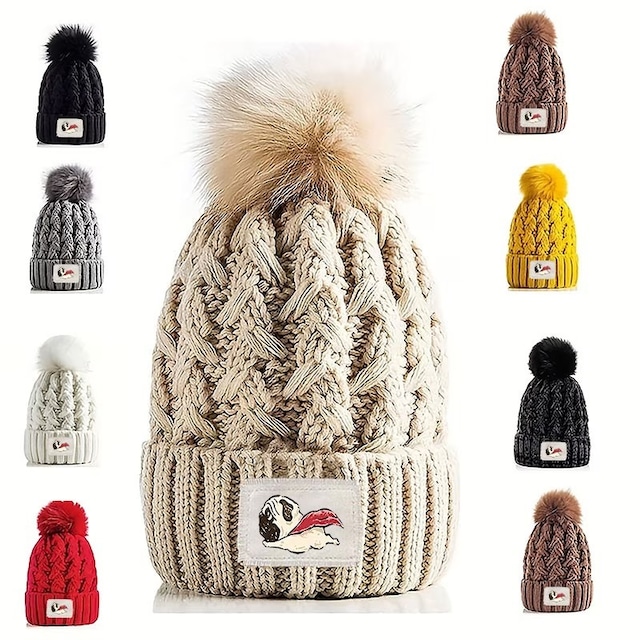 Knit Hat  -super pug -　　t-item-0478