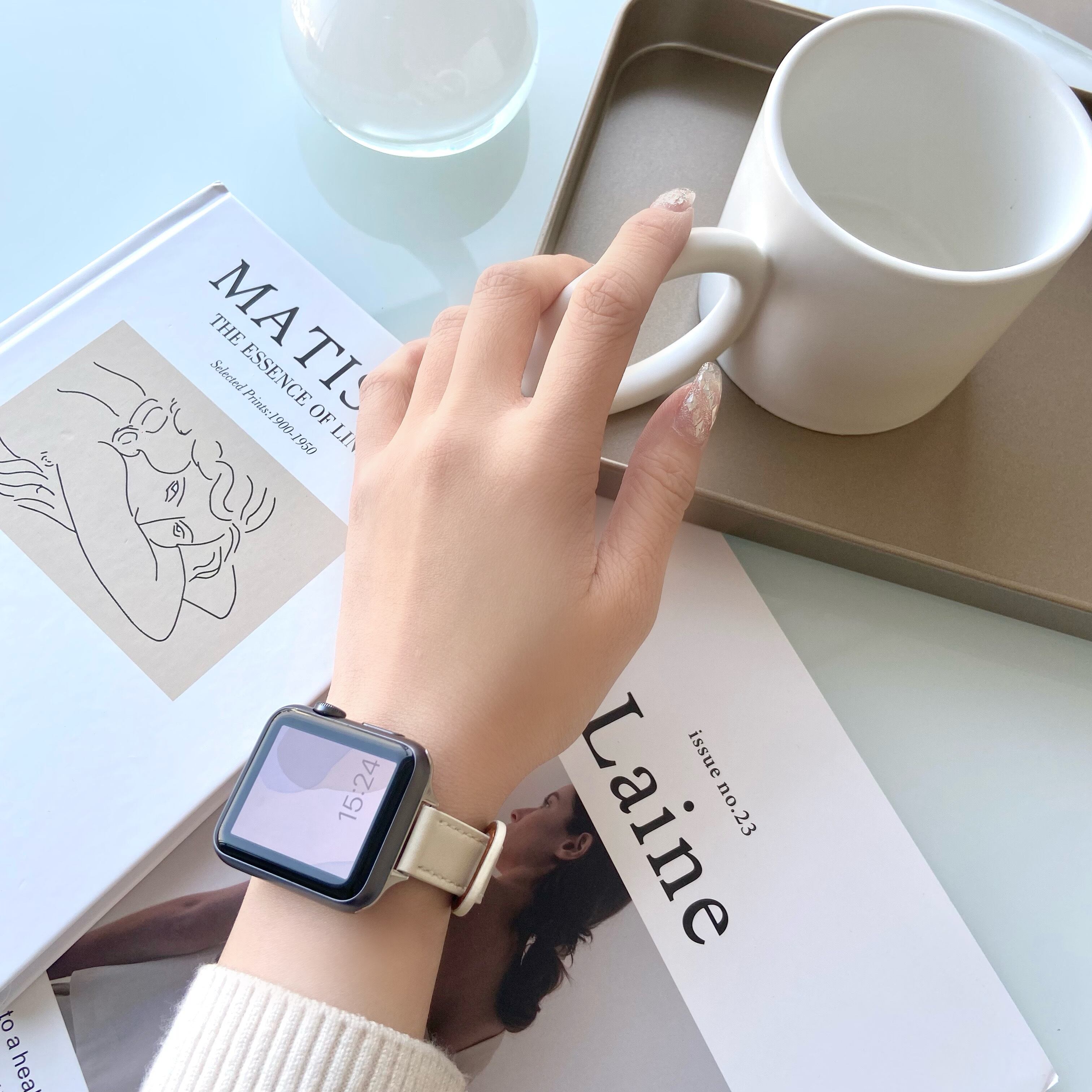 【チェンジバンド】 Apple Watchベルト レザー 本革 大人 可愛い 着せ替えベルト 女性 ビジネスバンド | jpcasecase  携帯ケース 通販 powered by BASE