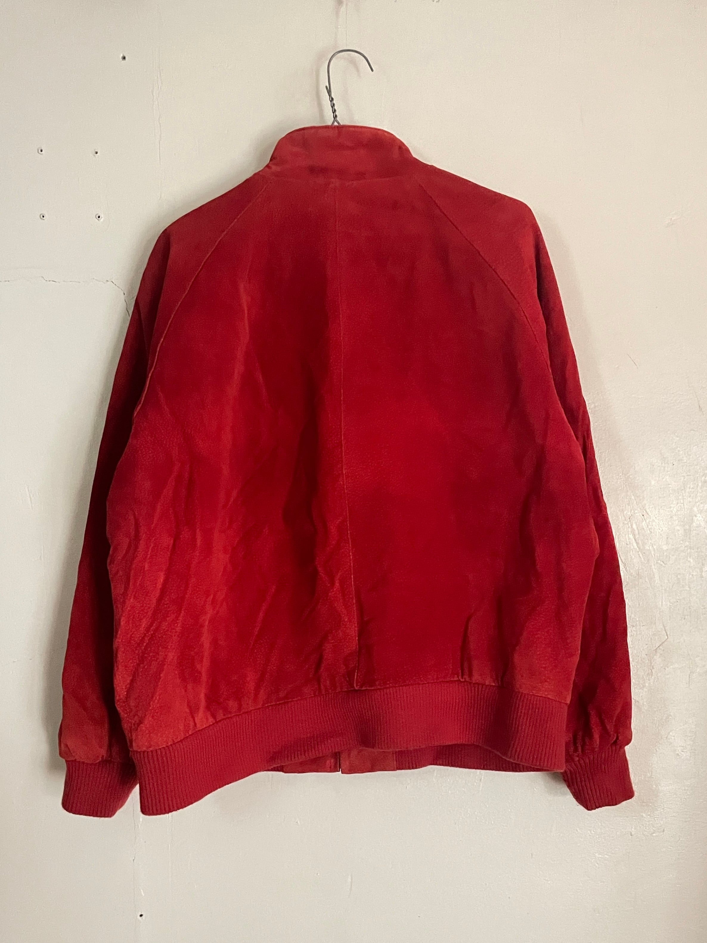 Old ROCK CREEK Red Suede Leather Jacket | HENAMA ONLINE STORE