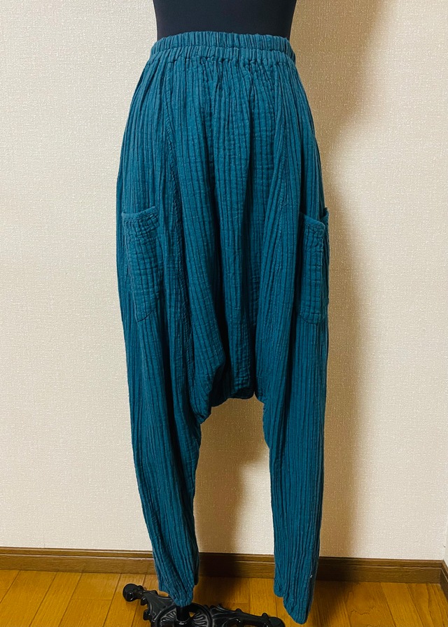 コットンハーレムパンツ DBT-3   ブルーグリーン系