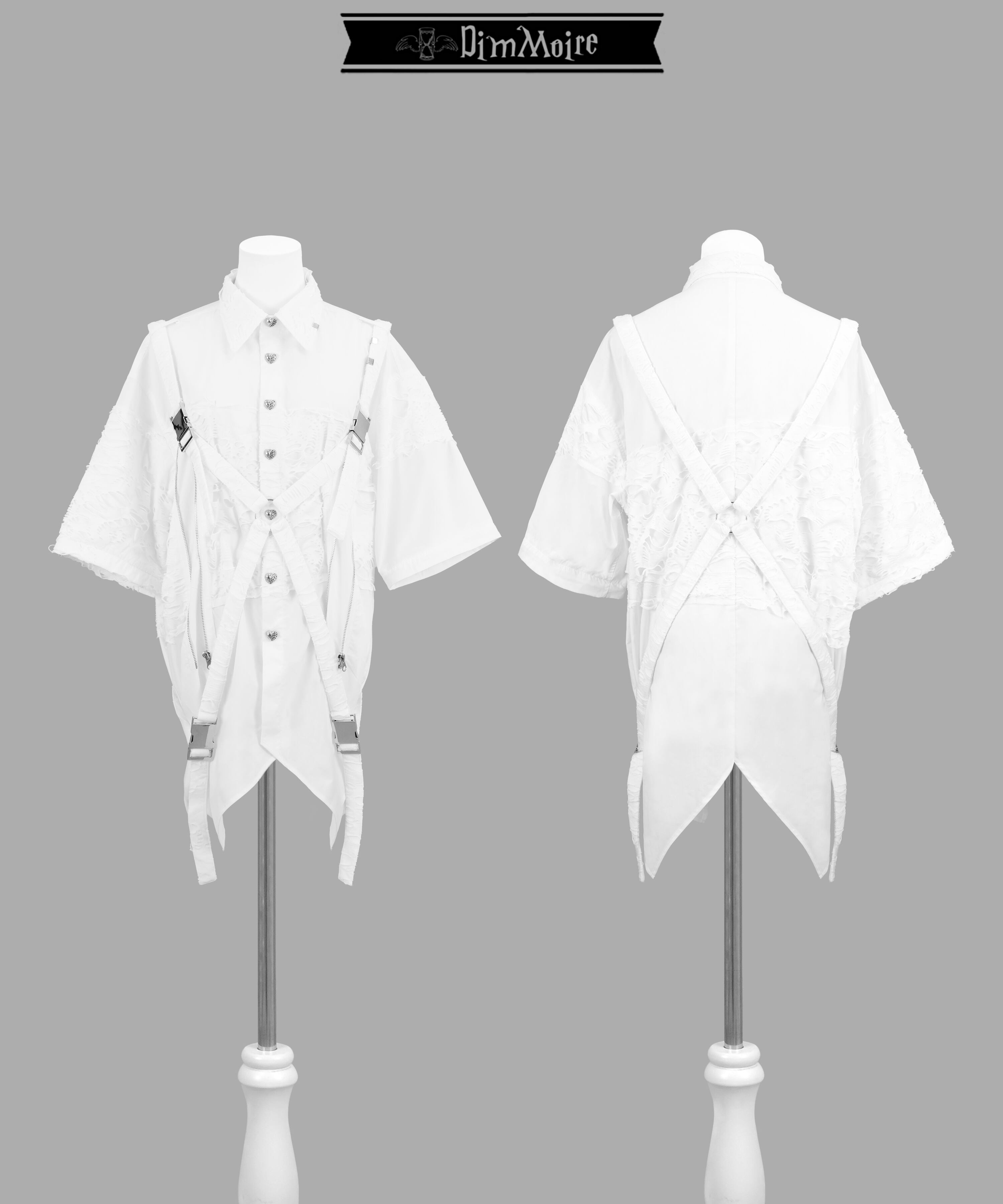 DimMoire 監禁ハーネスシャツ White