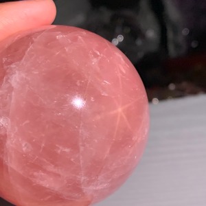 6.濃厚ピンク☆スターディープローズクォーツ スフィア