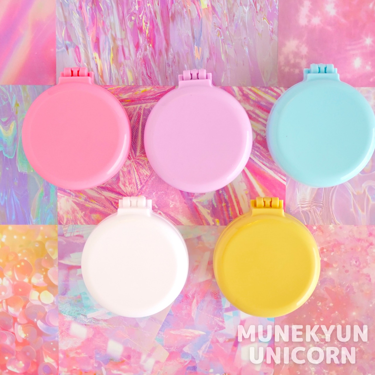 #L068 【1個/1pc】マカロンカラー コンパクト型ブラシ/ Macaron-colored compact brush
