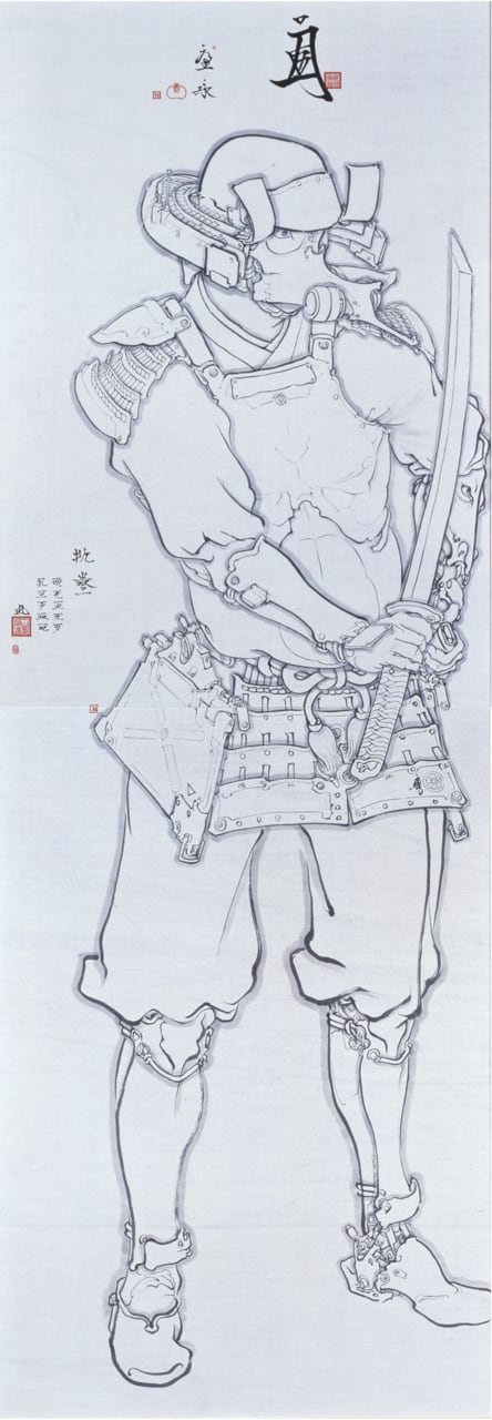 山口晃 版画作品「五武人圖 ed./50」 | Mizuma Art Gallery
