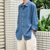 NAUTICA linen shirt blue