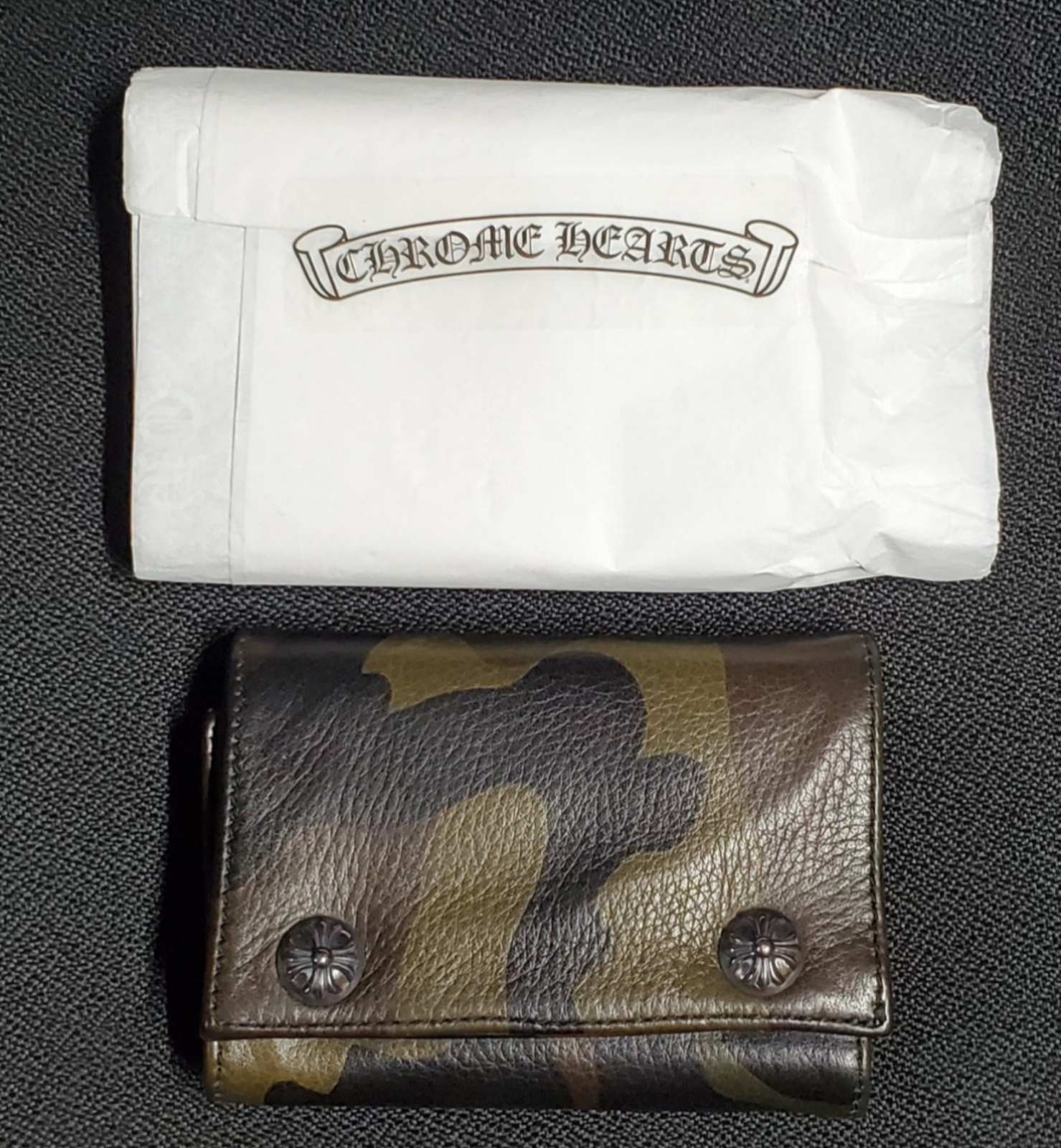 CHROME HEARTS クロムハーツ 3FOLD CROSS PATCH WALLET CAMO 3 CHROME HEARTS クロムハーツ 3FOLD CROSS PATCH WALLET CAMO 3