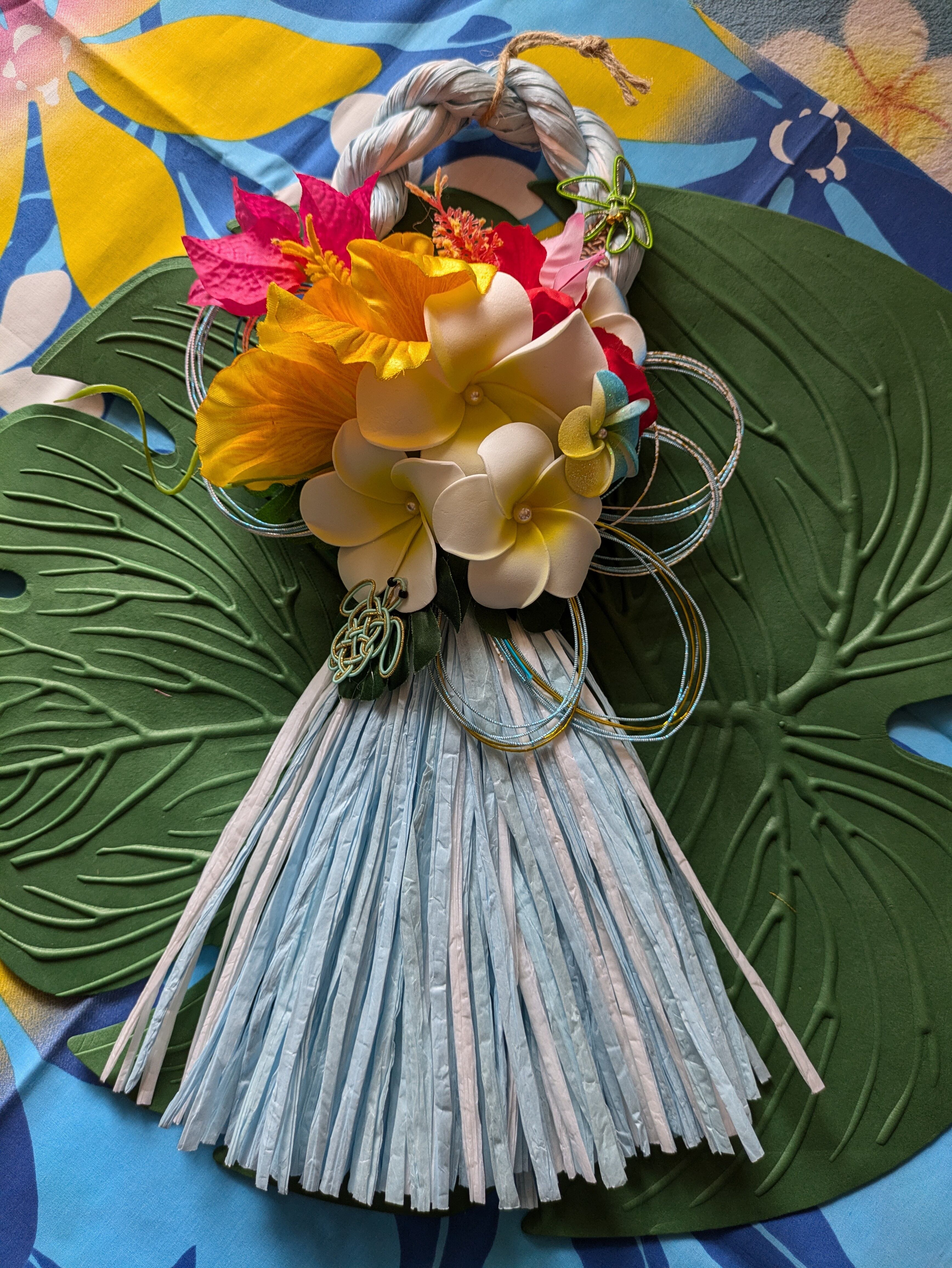 どんぐりアート♡2026年度お正月タペストリー風壁掛けライト付き♡