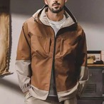 Bicolor Hooded Jacket Zip-Up ◇2color H0832