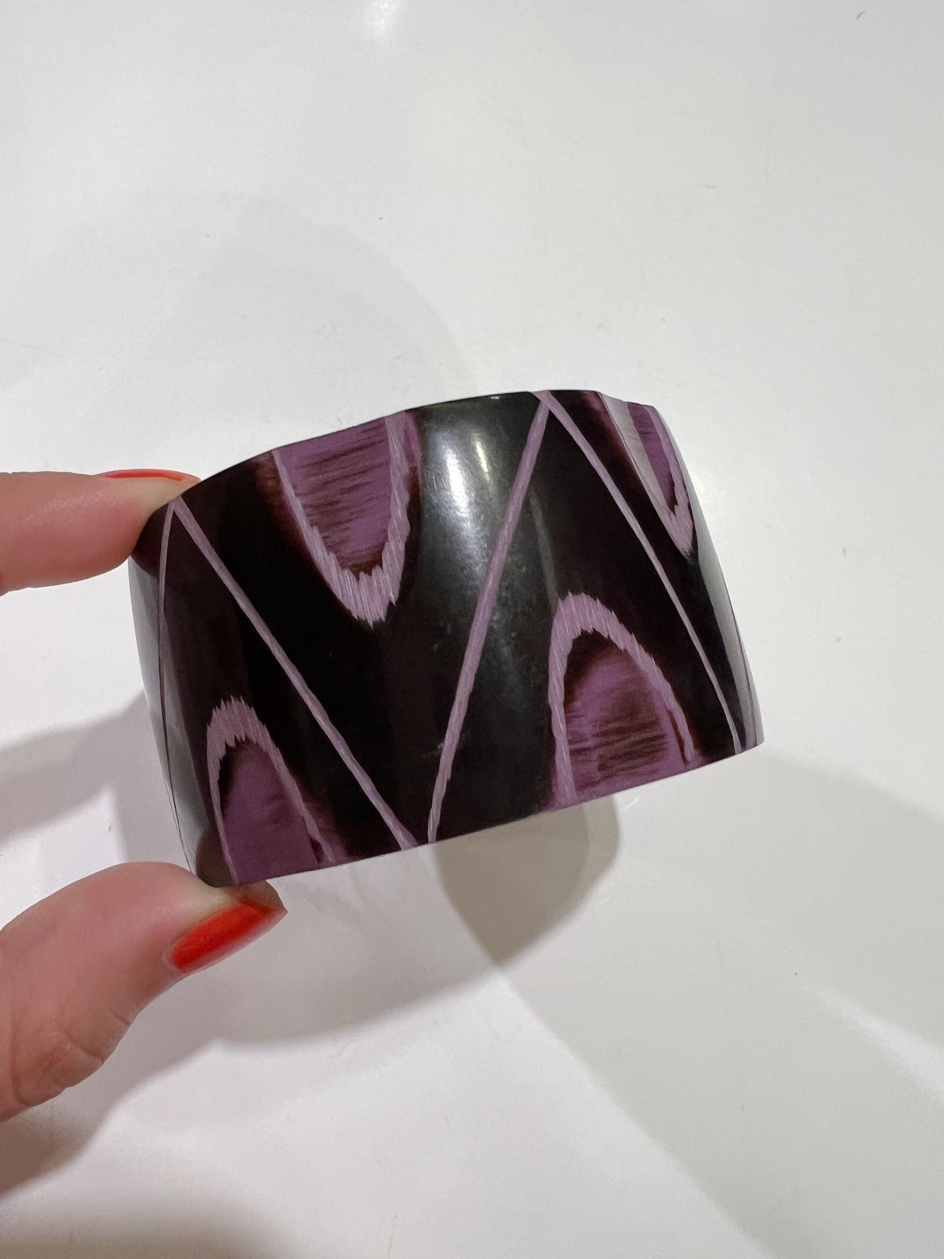 Vintage purple horn bangle