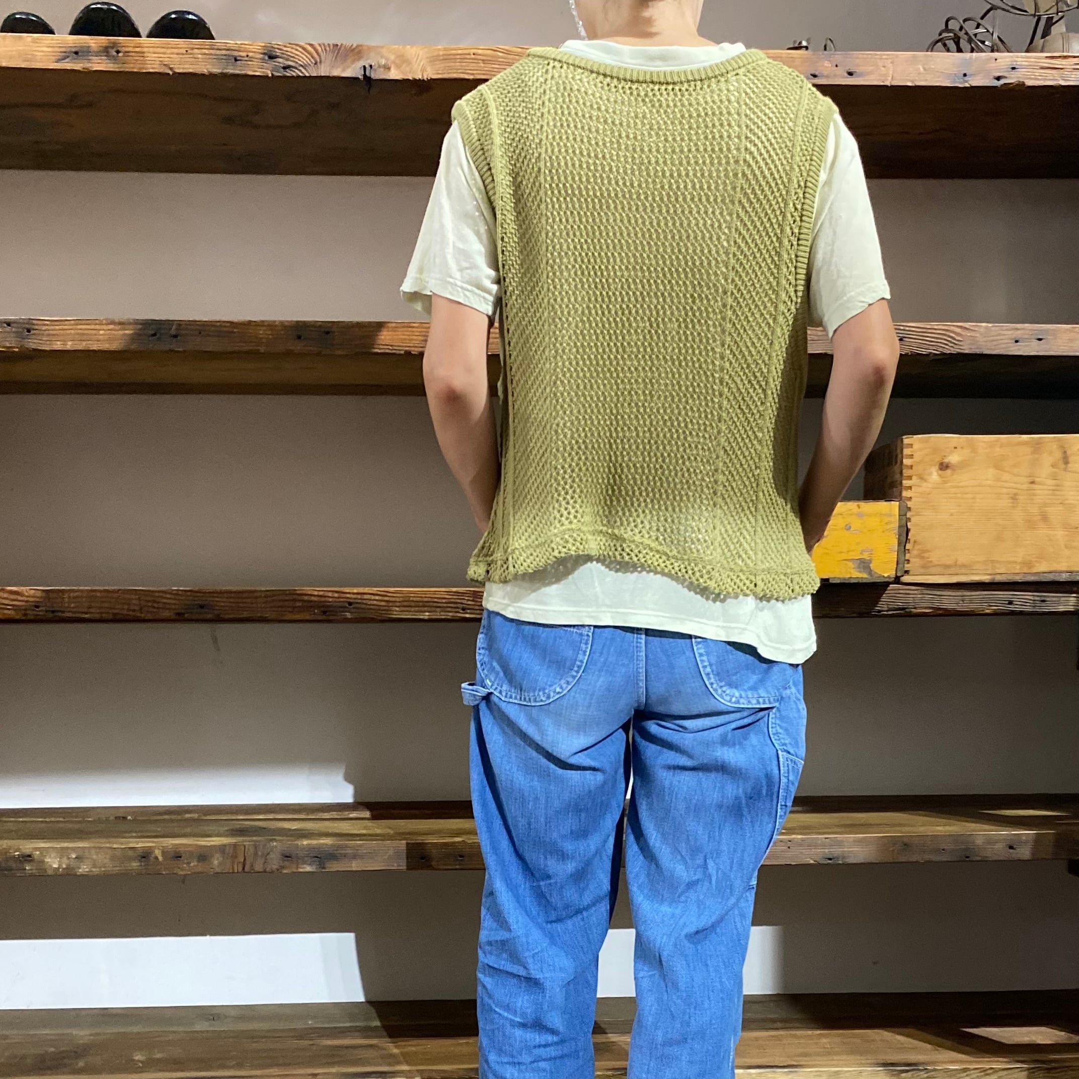 FUMIE=TANAKA コットンメッシュタンクトップ 白 ホワイト ノースリーブ │ヴィテージ古着屋Feeet 通販 名古屋 大須