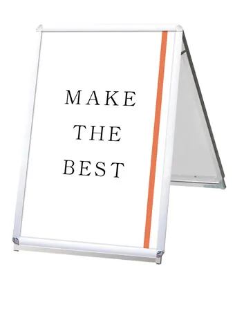 ポスターグリップスタンド看板 屋外用 B1ロウ両面シルバー