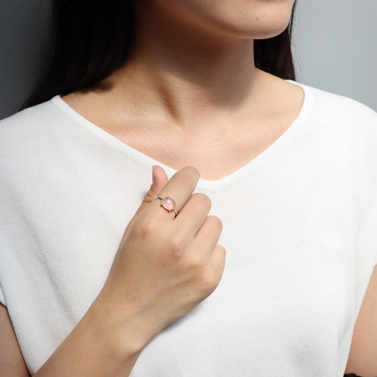 Rose quartz ring（ローズクォーツリング） | Mut. jewelry