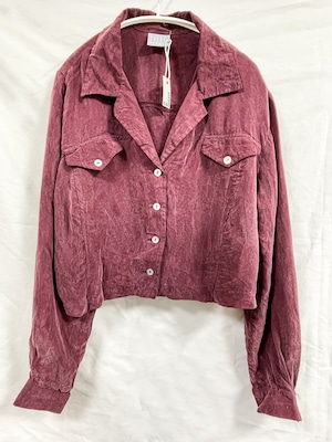 Vintage Cropped Rayon Blouse Made In USA