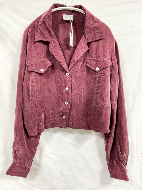 Vintage Cropped Rayon Blouse Made In USA