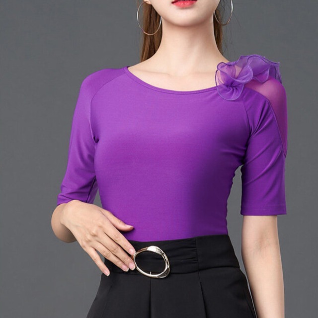 フリルモチーフ ラウンドネック フリル  カットソー  ds1457