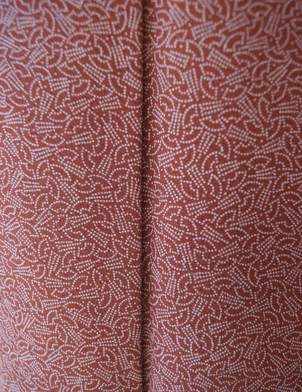 袷】石塚幸生作 鳶色 扇子柄 江戸小紋 三越製 | 大山キモノ・ちぇら