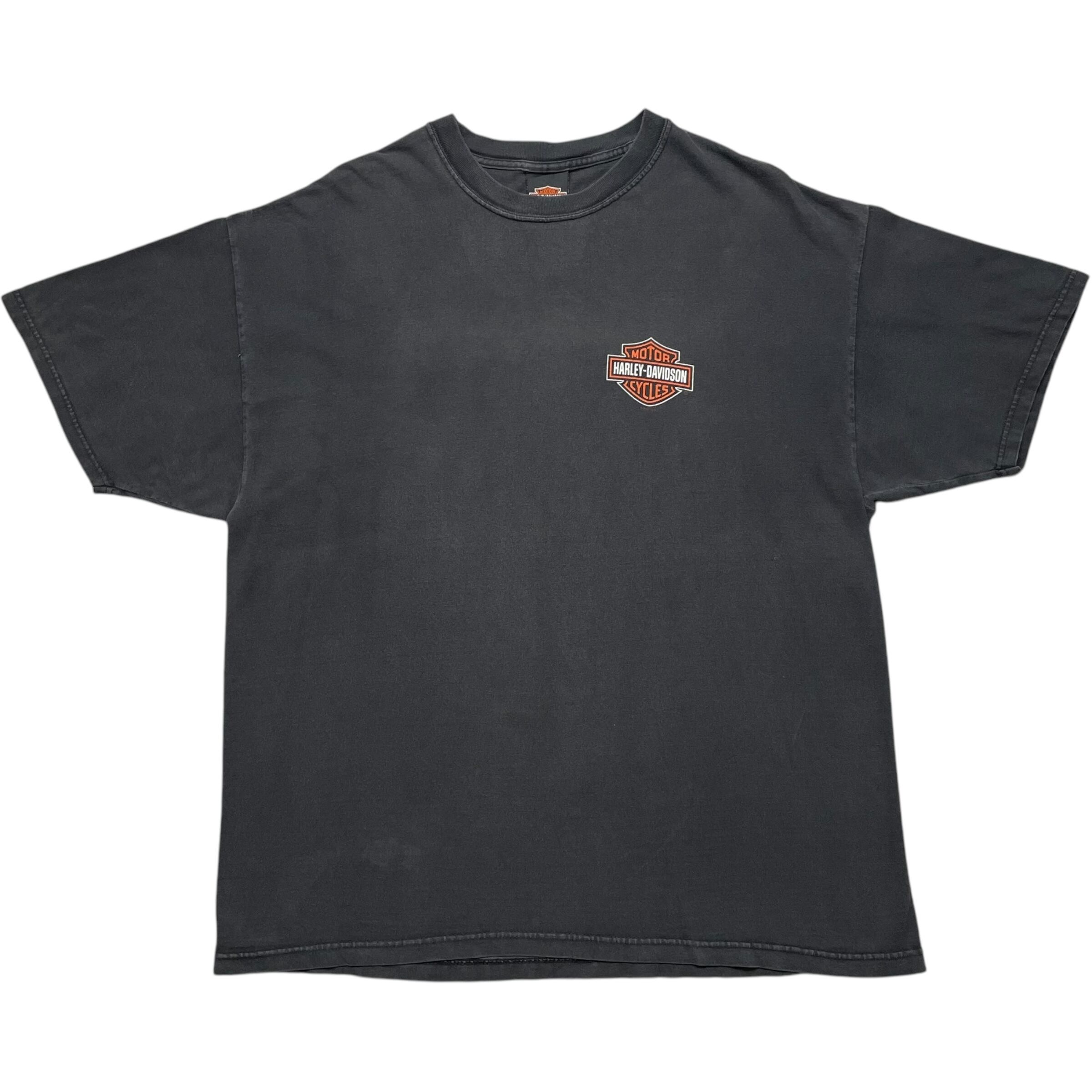 《XL》 Harley-Davidson ハーレーダビッドソン Tシャツ 両面プリント フェード ブラック USA製 no.6822
