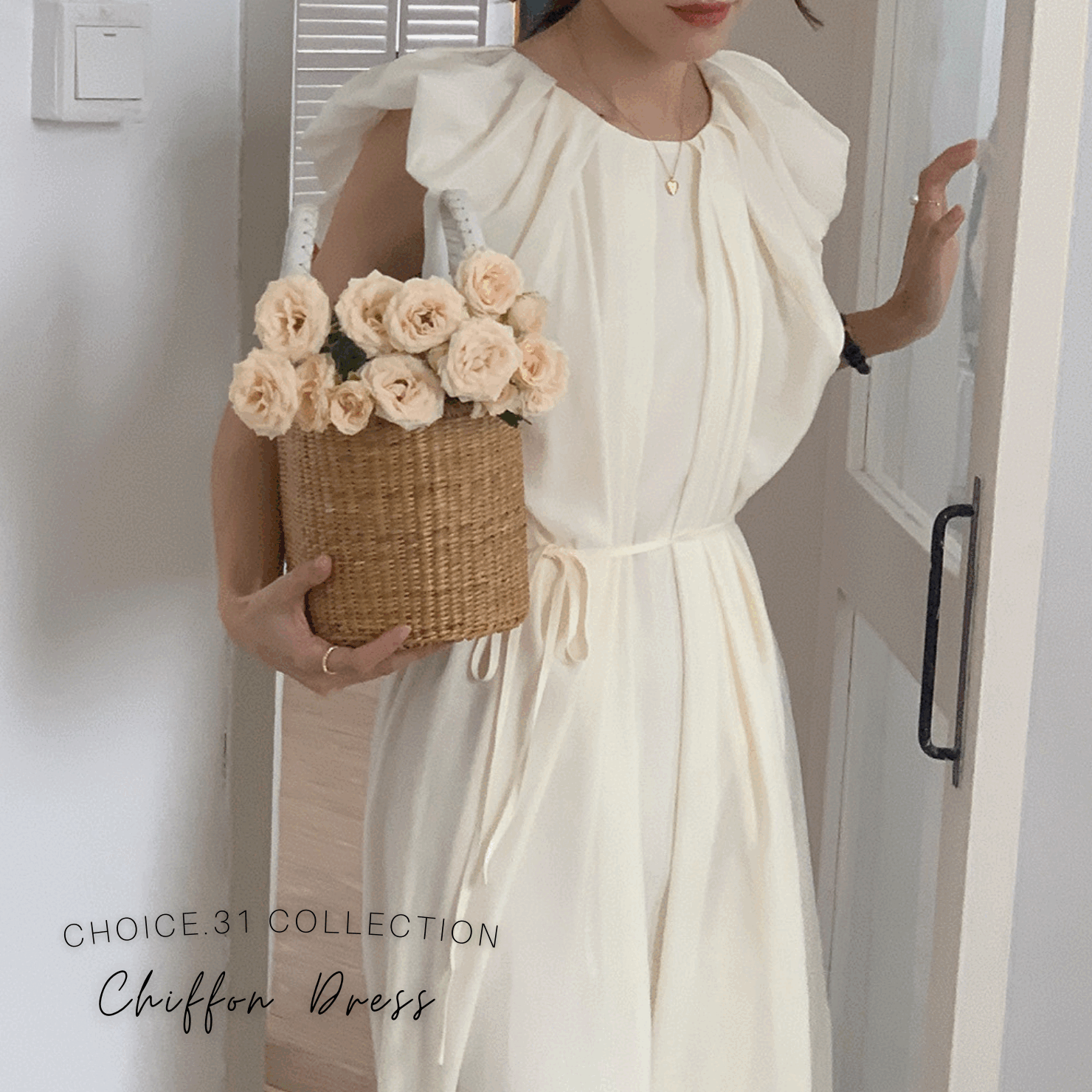 ノースリーブ シフォン ロング ワンピース レディースファッション 3色 Choice 31 レディースファッション通販