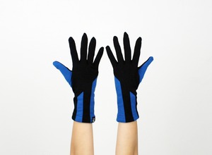 % PERCENT ジャージー 手袋（ブラック・ブルー）女性用・ウール１００%・スマホ対応・縫製手袋