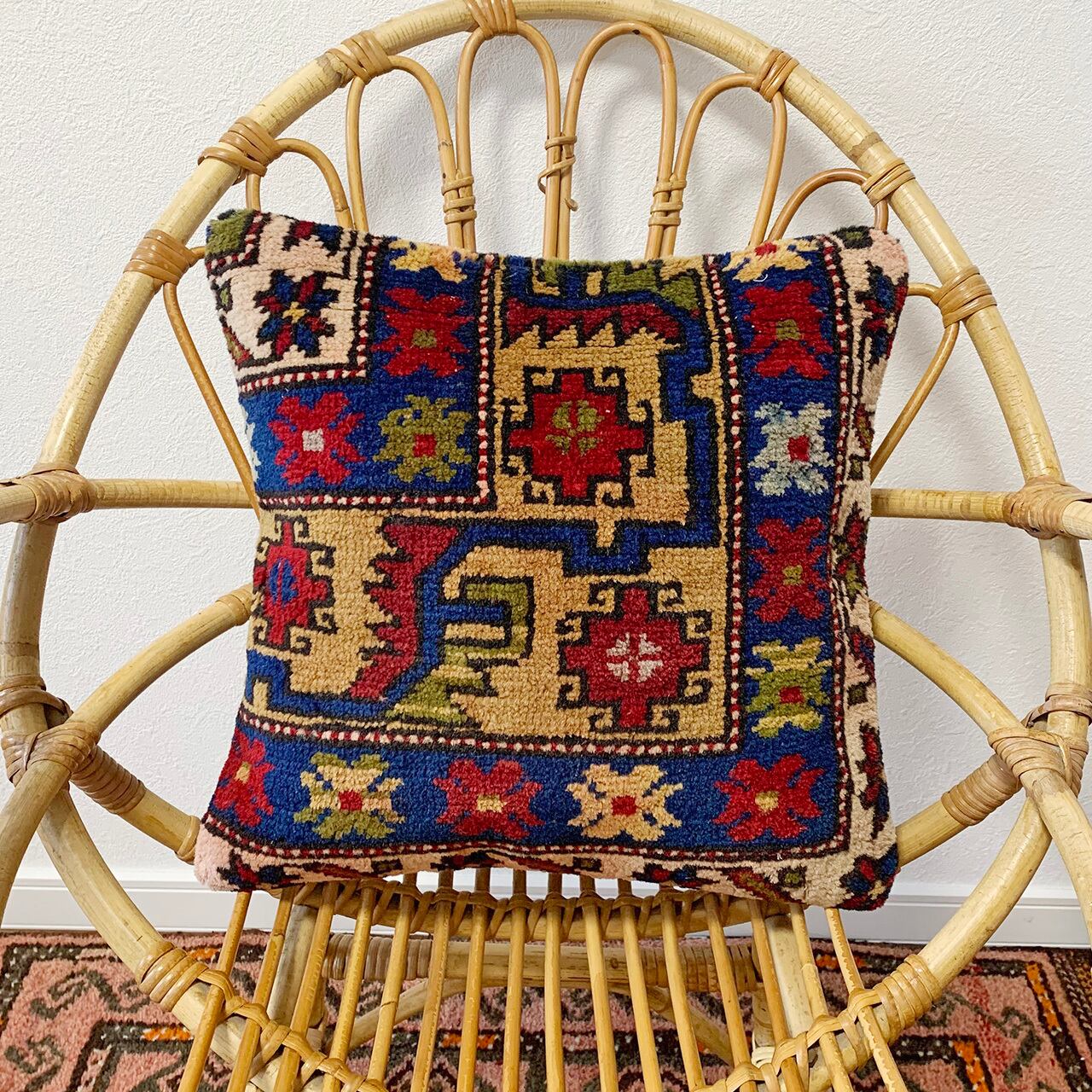 ヴィンテージラグ クッション C182 | ラリーキルト、トライバルラグ