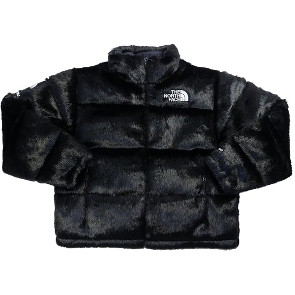 supreme faux fur nuptse jacket 黒M ヌプシ