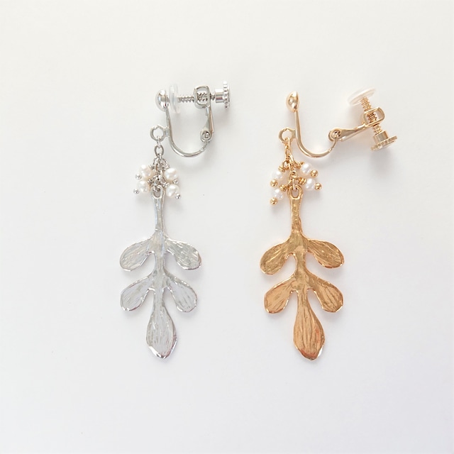 leaf pierce / earring  003