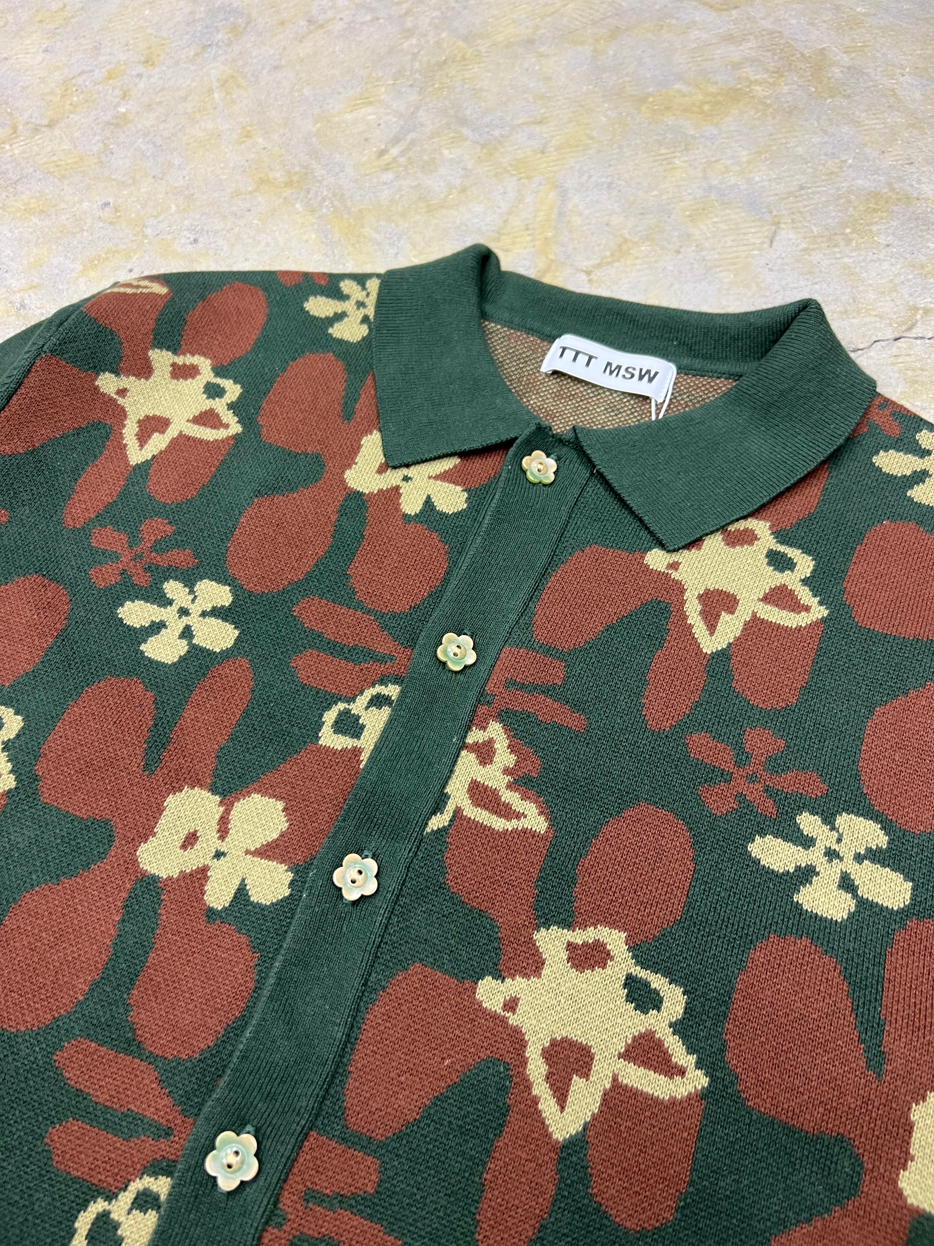 TTT MSW | Flower camo knit polo | green | HOWDAY