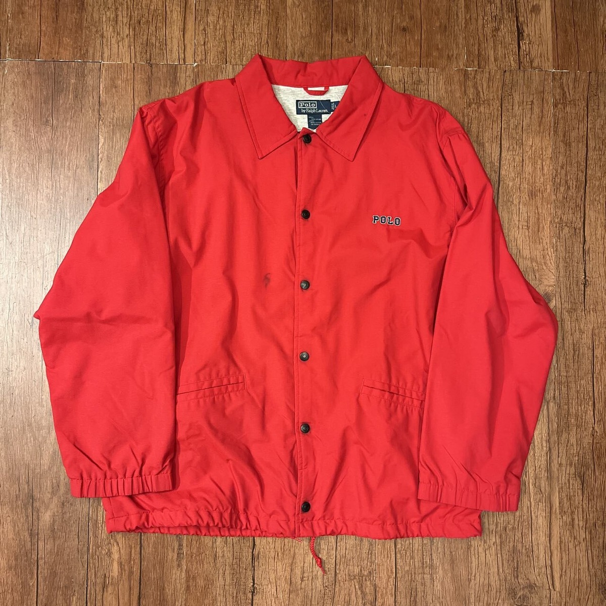 90s ralphlauren コーチジャケット L/赤 ラルフローレン | 古着屋youth 