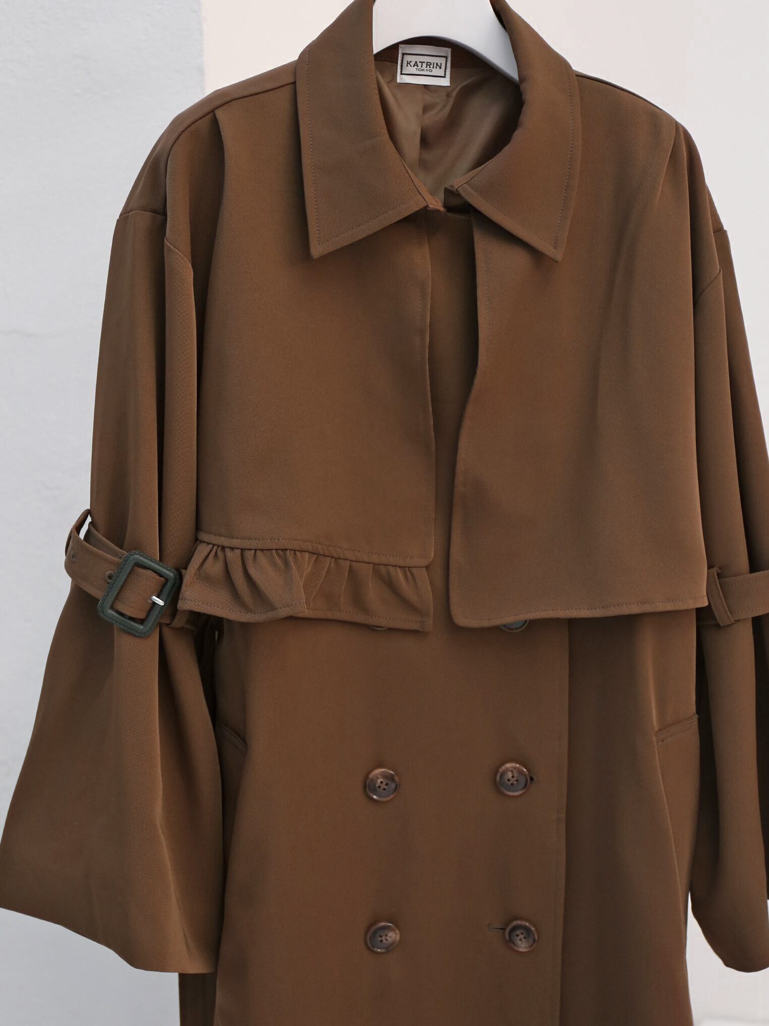 2way asymmetry design trench（brown） | Cara by Katrin TOKYO